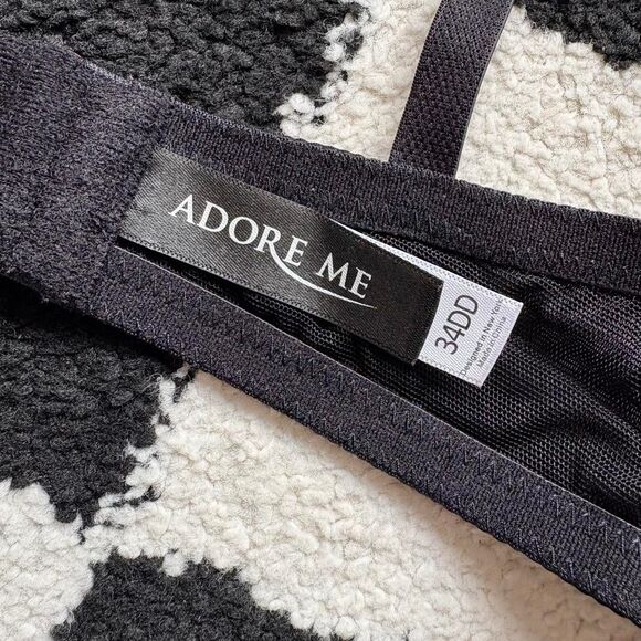 NWOT Adore Me Black Lace Bra 34DD - Picture 4 of 4